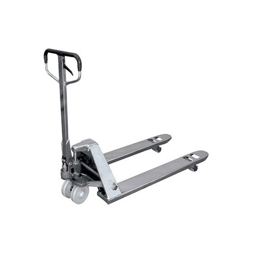 stainless steel hand pallet truck.